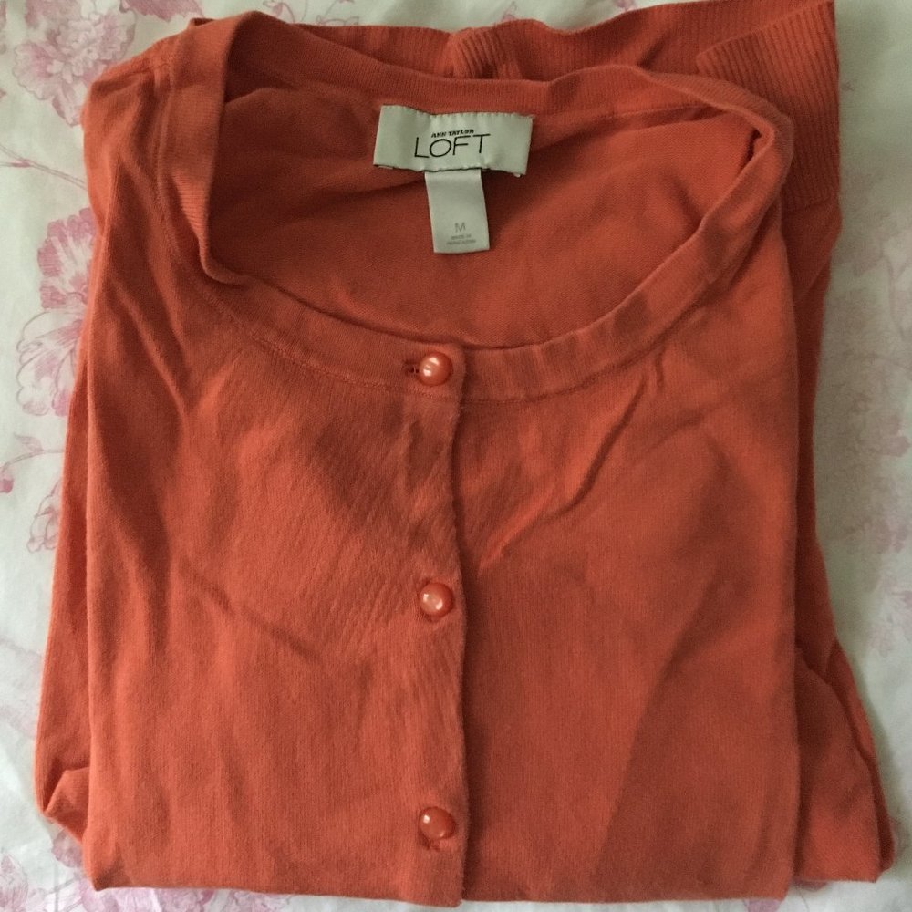 Ann Taylor Crewneck Cardigan
